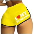 thumbnail image 1 of Pantalones Cortos para Mujeres de Cintura Alta Moda Casual Pantalones Cortos Sueltos Impresos Sexy, Cintura Elástica Cuerpos Pantalones Cortos de las Señoras, Vestir de Verano de Poliéster, 1 of 8