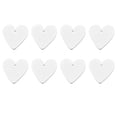 thumbnail image 2 of 30pcs Heart Shape Pendants Pre-Hole Wooden DIY Hanging Ornament with Hemp Rope for Wedding Party Ceremony (White), 2 of 2