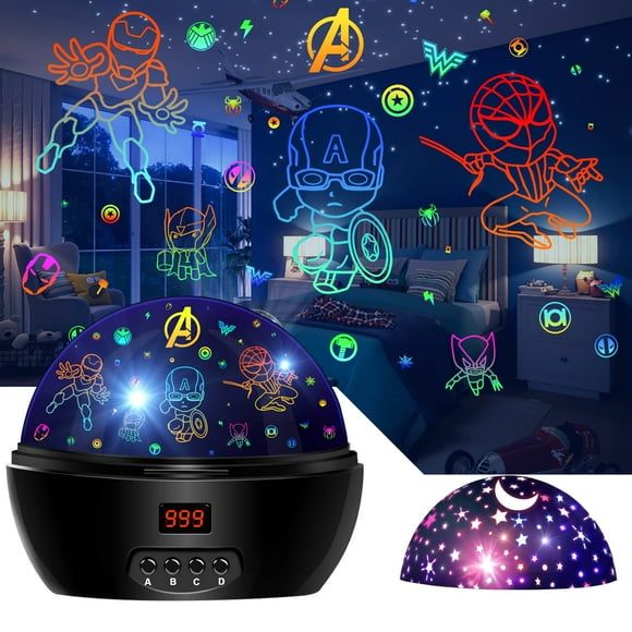 Proyector de luz nocturna MOKOQI Superhero Avengers para niños
