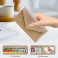 thumbnail image 7 of HAWEE Slim Womens Wallets with Credit Card Slots, Long Envelope Style Anti Theft with 2 ID Windows, Coin Pocket, Champagne, 7 of 7