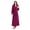 Rose Red, variant on Women's Plush Fleece Robe with Elastic Waist Design Long Warm Solid Bathrobe Dressing Nightgown