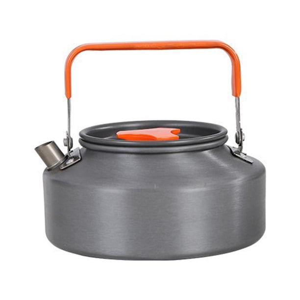 Hervidor de agua para acampar Hervidor de fogata con asa Tetera de cocina liviana para 1.1L 15x15x7.9cm