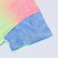 thumbnail image 4 of MHZLDYZ Clearance Girl Clothes Size 10-12 Kids Toddler Boy Girls Clothes Sports Casual Tie Dye Prints Short Sleeves T Shirt Elastic Waist Pants Set Outfit Girls Outfits Size 7/8 (Green,130), 4 of 6
