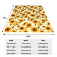 thumbnail image 3 of Bingfone Modern Elegant Sunflower Print Flannel Fleece Blanket Throw Blanket for Bed,Sofa,Couch,Travel,Camping(50"x40" ), 3 of 8