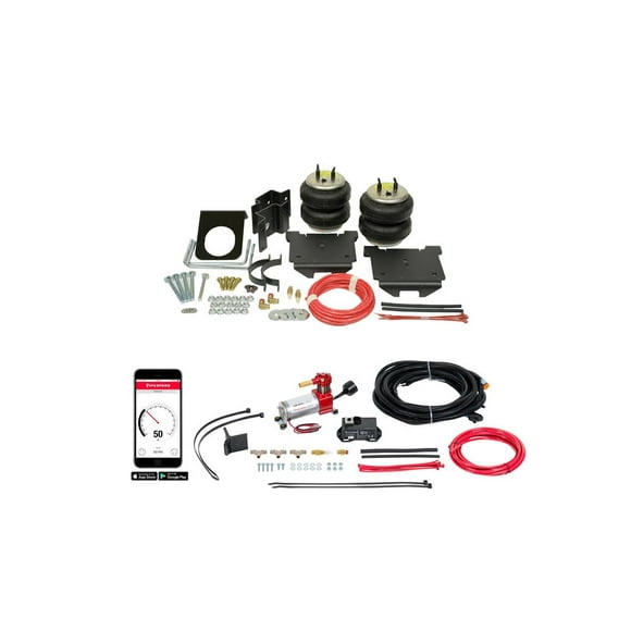 Firestone Industrial Helper Spring Kit 2850 All-In One; Air Spring; Wireless; Frame Mount; Up To 5000 Pound Leveling Capacity; Adjustable From 5 To 100 PSI; Polyurethane