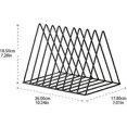thumbnail image 3 of Magazine Rack Modern Magazine Rack Magazine Holder Bookshelf Magazine Collector Shelf Magazine Rack Made of Metal (Black), 3 of 4