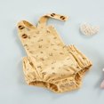 thumbnail image 3 of Combinaison Imprimée Sans Manches pour Bébé Filles, Col Carré, Boutons, Taille Élastique, Triangle, 3 of 7