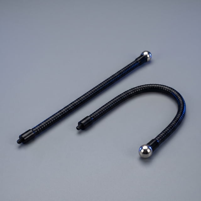 OFFIGAM 2Ud Gooseneck Metálico Para Soporte De Micrófono Con Montaje De Trípode Ajustable Negro