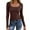 BK11_Brown, variant on Womens Long Sleeve Tops Fall Spring Scoop Neck Ribbed Knit Shirts Slim Fitted Casual Basic Solid Tee T Shirt 2026 Saffron L