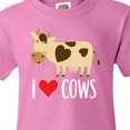 thumbnail image 4 of Inktastic I Love Cows Dairy Farmer Youth T-Shirt, 4 of 5