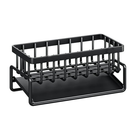 

LINASHI Rust-resistant Sink Drying Rack Kitchen Sink Drying Rack Heavy Duty Carbon Steel Hollow Quick Drain Multi-functional Countertop Dishcloth Sponge