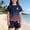 G-Navy, variant on Ulitacool 7-8 Years Outfits For Girls Short Sleeve Gradient Print Crewneck Tops Lightweight Shorts Summer Sportwear Classic Wear Blue