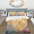 thumbnail image 2 of Designart "Breezy Meadows in Yellow and Pink II" Meadow Bedding Covert Set - Landscapes Yellow Traditional Bed Set With 2 Shams, 2 of 5