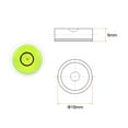 thumbnail image 2 of Uxcell 6 Packs Round Bubble Level 18x9mm Mini Circular Bullseye Spirit Levels for Camera Tripod Telescope, Green, 2 of 6