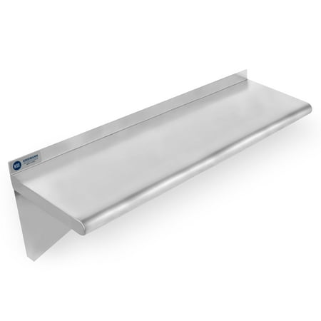 Stainless Backsplash - GRIDMANN NSF Stainless Steel Kitchen Wall Mount Shelf Commercial Restaurant Bar w/ Backsplash - 12