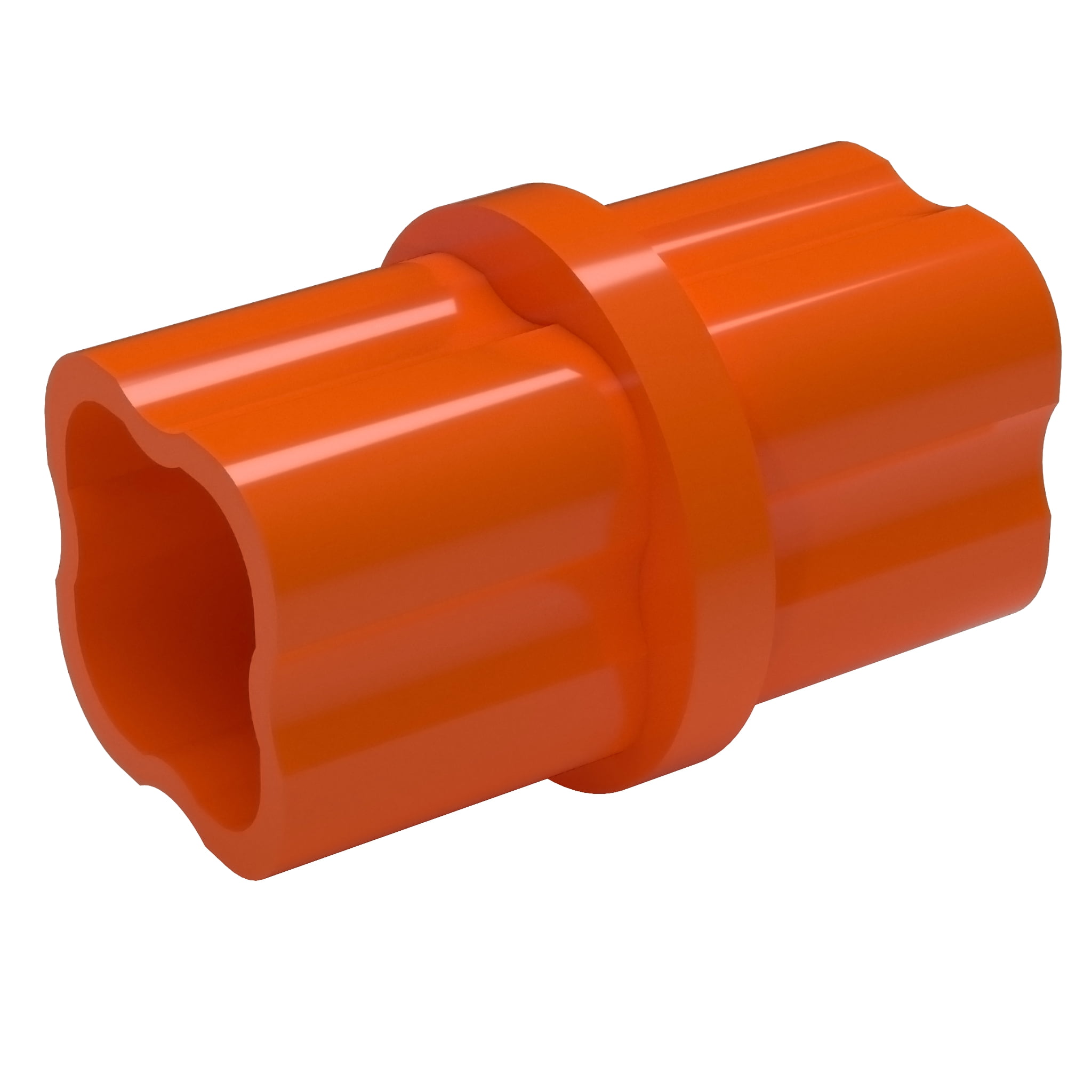 FORMUFIT F034ICO-OR-10 Internal PVC Coupling, Furniture Grade, 3/4' Size, Orange , 10-Pack