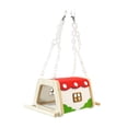 thumbnail image 2 of House de nido de pájaros Hideaway de accesorios de jaula para pájaros para cacatúas de cacatúas de cacatúas Rojo Verde, 2 of 8