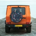 thumbnail image 6 of Pofeuu Colorful Flowers Print Spare Tire Wheel Cover for Car Truck SUV Camper Universal Fit Spare Tire Cover RV Spare Tire Covers-15 inch, 6 of 6