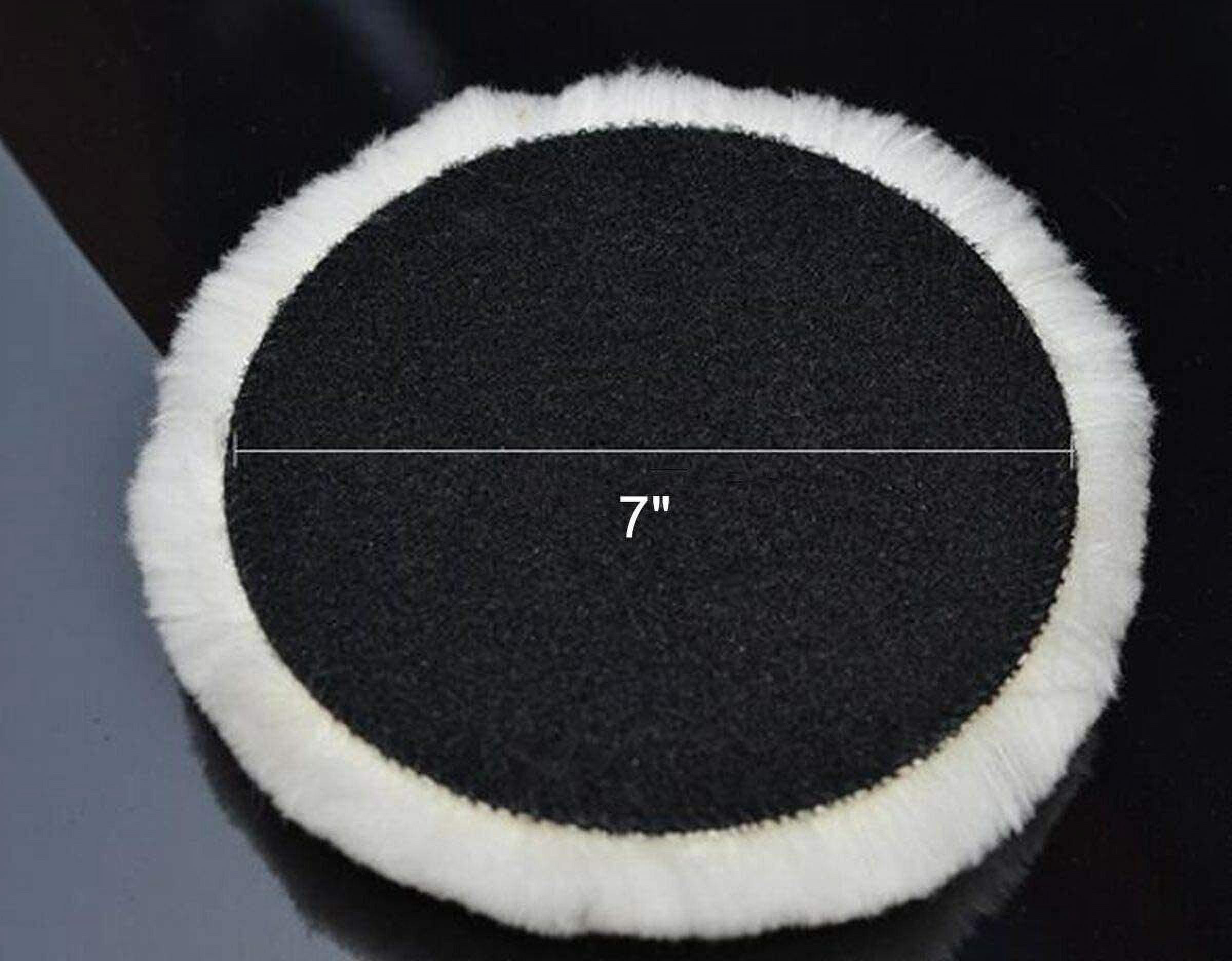 7Pcs 7" Buffing Polishing Pads Buffing Sponge& Wool Pads Set Buffer Polisher Pad