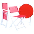 thumbnail image 3 of LeisureMod Outdoor Bistro Folding Table and Chairs Set in Red – Durable, Compact, and Stylish Patio Furniture for Indoor & Outdoor Use, 3 of 12