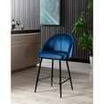 thumbnail image 2 of Porthos Home  Freya Velvet and Metal Counter Stools (Set of 2) Blue, 2 of 5