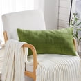 thumbnail image 5 of Home Soft Things Pleated Velvet 2 Piece Throw Pillow Cover Set - Avocado - 14" x 26", 5 of 5