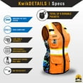 thumbnail image 5 of KwikSafety (Charlotte, NC) TIGER QUEEN Safety Vest for Women (IRIDESCENT Design) 9 Pockets Premium Class 2 Custom High Visibility ANSI OSHA Reflective Construction with Zipper | Orange Extra Small, 5 of 6