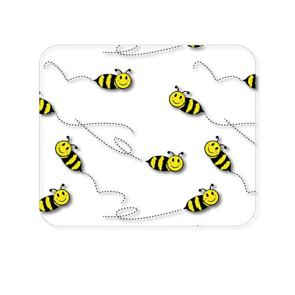 DistinctInk Mouse Pad - 1/4" Foam Rubber - Repeating Bumble bees