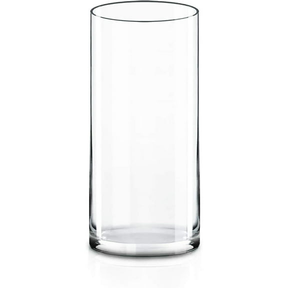 Clear Glass Cylinder Vase (H:9" D:4") Flower Vase Centerpieces Hurricane Floating Candle Holder
