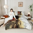 thumbnail image 4 of jejeloiu Abstract Fulid Art Bedding Comforter Set,Marble Desgin Twin Comforter Sets,Gold Glitter Print Bedding Set For Adults,Breathable Home Decor Reversible,2-Piece, 4 of 8