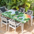 thumbnail image 2 of St Patrick's Day Table Cloths for 6 Foot Rectangle Tables, Green Gnomes Shamrock Cloud Plants Rainbow Patio Waterproof Elastic Fitted Tablecloths, Washable Rectangular Table Cover for Camping, 2 of 8