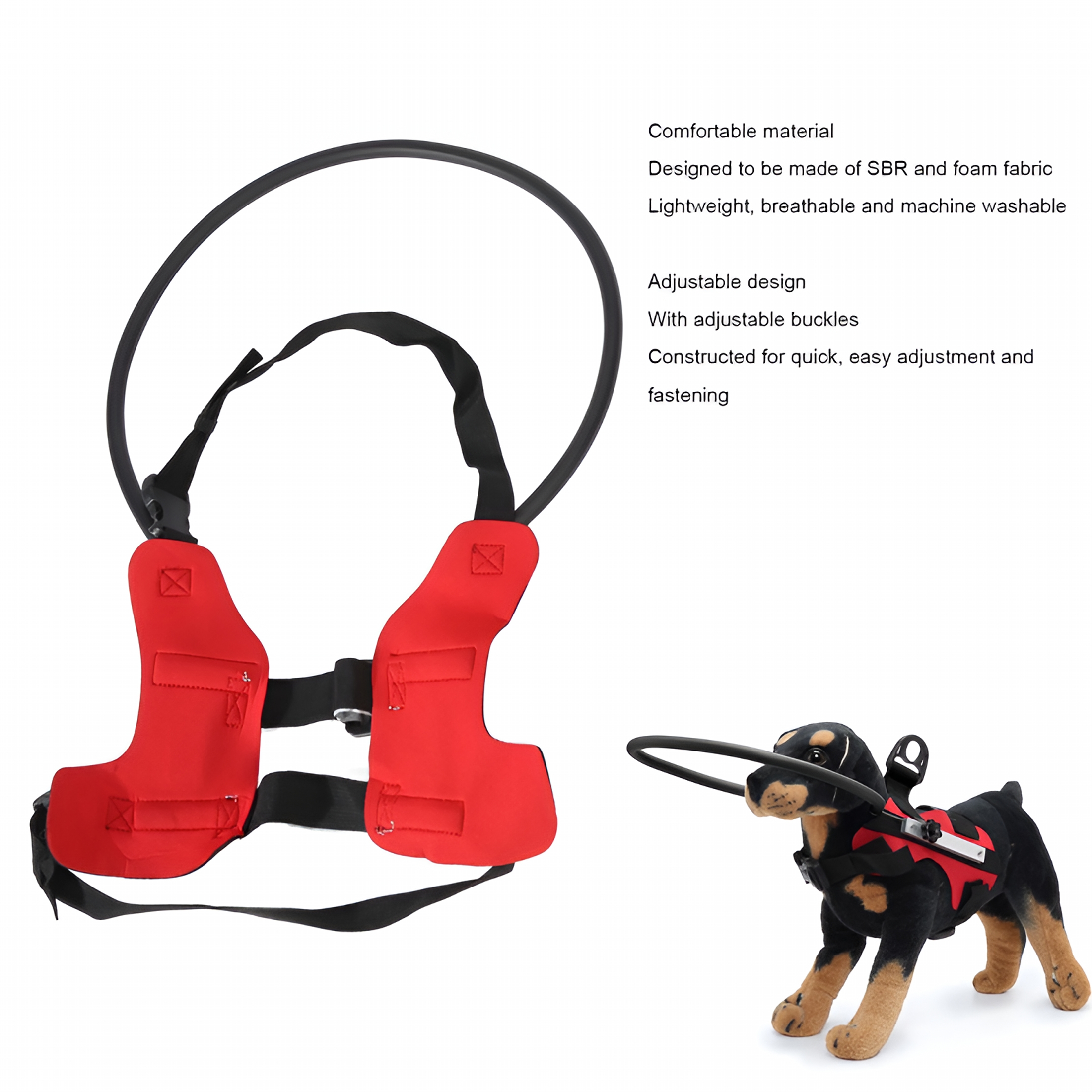 GASTROPOD 2026 New Blind Dog Halos Adjustable Wear Resistant Blind Dog Harness Guiding Device Ring Bumper Collar for Dogs Cats Pets S