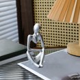 thumbnail image 2 of Thinker Sculptures, Resin Thinker Statue Ornaments, Abstract Style Housewarming Gifts, Abstract Sculptures Collectible Figurines for Home Decor Modern Office Shelf Desktop, 2 of 6