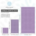 thumbnail image 4 of White Classic Luxury Lavender Bath Towel Set - Combed Cotton Hotel Quality Absorbent 8 Piece Towels | 2 Bath Towels | 2 Hand Towels | 4 Washcloths - 8 Pack | Lavender, 4 of 9
