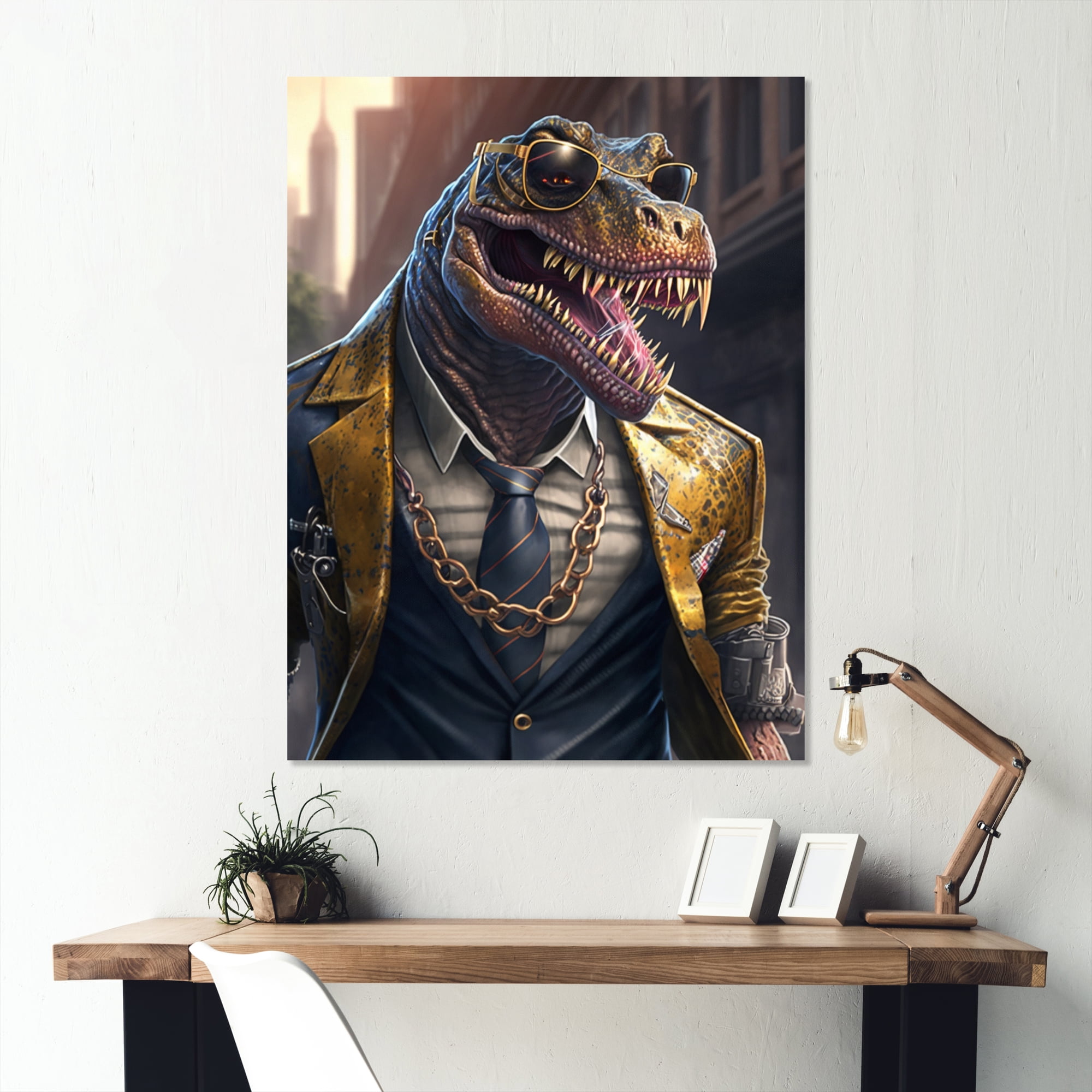 Designart Gangster Reptile II Canvas Wall Art