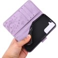 thumbnail image 6 of Compatible with Samsung Galaxy S22 Case Glitter with Card Holder Flip Wallet Phone Case for Women Crystal Butterfly Shockproof Protective Case for Samsung Galaxy S22,Lavender GY, 6 of 12