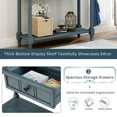 thumbnail image 6 of 35" Console Table with Drawers,Wood Entryway Table Hallway Table with Open Storage for Living Room,Entryway, Hallway,Navy, 6 of 7