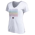 thumbnail image 2 of Women's White Columbus Blue Jackets City Pride V-Neck T-Shirt, 2 of 3