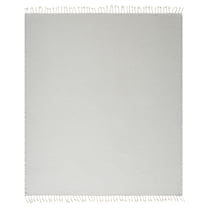 Ox Bay Shashi Light Gray Diamond Ultra-Soft Turkish Cotton Throw Blanket, 50" x 60"