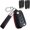 Black, variant on Leather Key Fob Cover for VW Tiguan 2019 Golf GTI Polo Skoda Octavia for Audi A1 Sportback 2021 Key Keyless Full Protection 3 Button Key Case with Keychain