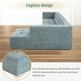thumbnail image 6 of 101" Side Pockets Fluffy Modular Sectional Loveseat Sofa, Modern Mid-century Modular Sofa with Minimalist Aesthetic, Deep Seat Cloud Sectional Couch with High-Density Foam for Living Room​, Blue, 6 of 9