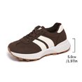 thumbnail image 6 of Rokment Women's Skate Fashion Sneakers Comfortable Suede Color Block Platform Running Walking Tennis Shoes Spring Fall Fashion Casual Skateboard Footwear Brown Size 9, 6 of 6
