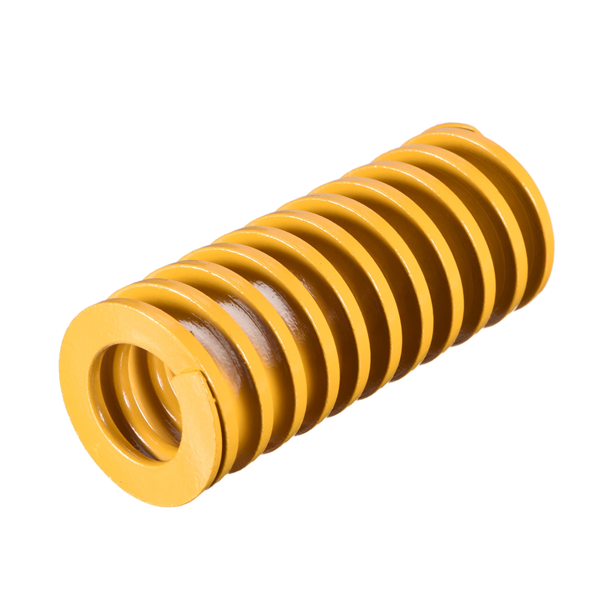30mm OD 70mm Long Spiral Stamping Light Load Compression Mould Die Spring Yellow 