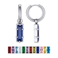 thumbnail image 1 of PROSTEEL Pendientes colgantes Huggie Pendientes de aro colgantes Pendientes de acero inoxidable para mujeres Niñas Zafiro de septiembre Cristal Joyería Madre Regalo de cumpleaños para mamá Esposa, 1 of 8