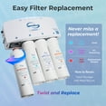 thumbnail image 5 of iSpring RO5004F-AK Alkaline Reverse Osmosis Water Filter with UV, 500 GPD, pH+, 2:1 Pure to Drain, Tankless Remineralization RO System Under Sink with Boost Pump, Filter Life Monitor, 5 of 9