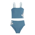 thumbnail image 2 of Kiijoy Girls Flower Cutout Bikini Set Spaghetti Strap Swimsuit Bathing Suit, Sizes 4-16, 2 of 5