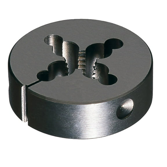 Greenfield Threading 405269 Round Adjustable Die, 1.5" OD, 1/4" - 18 NPT, Carbon Steel, Uncoated (Bright) Coating, Right Cut CA1