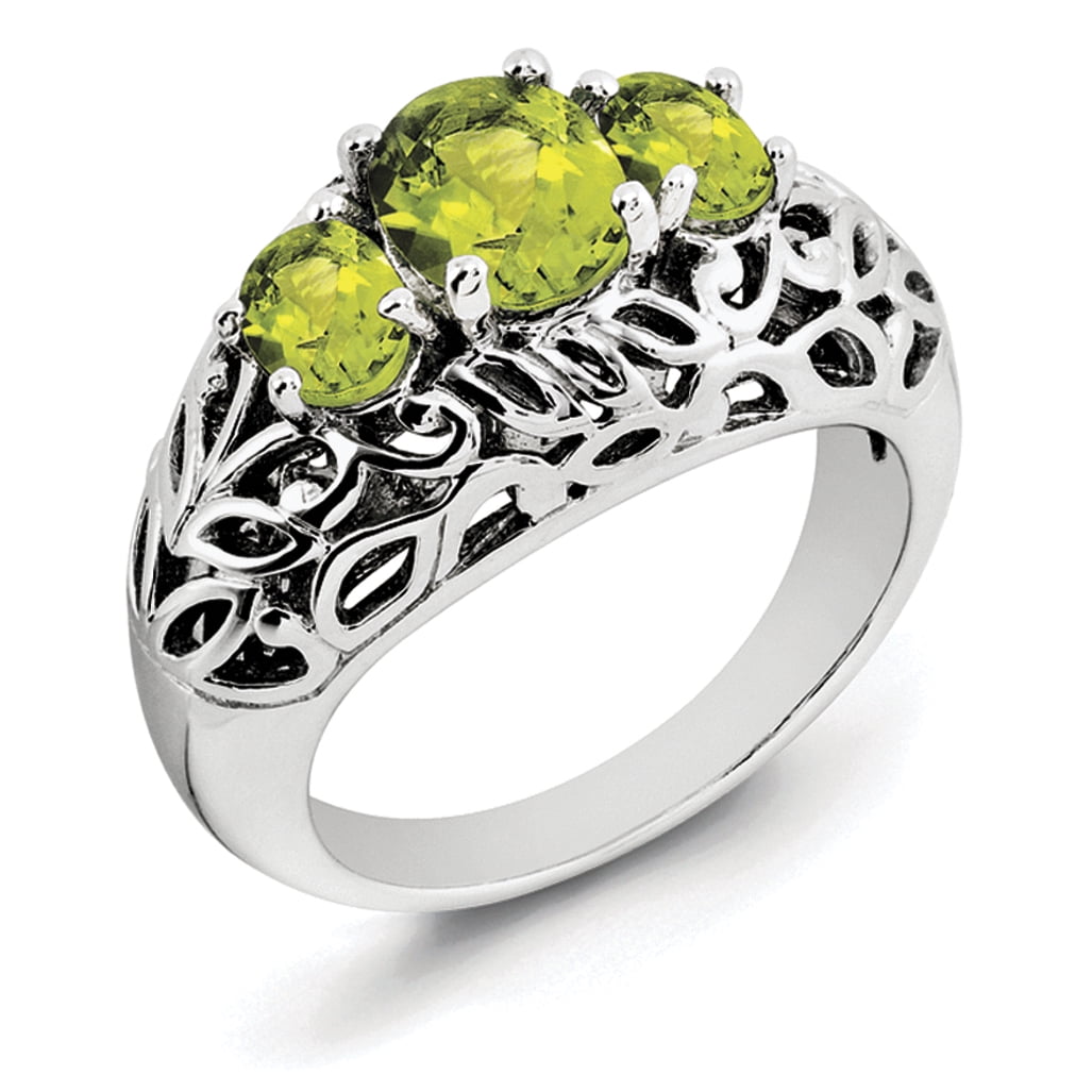 Sterling Silver Peridot Ring by
