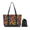 thumbnail image 7 of FORMRS Canvas Laptop Tote Bag for Women with 15.6" Computer Compartments Shoulder Handbag, Yellow Floral, 7 of 7