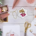 thumbnail image 6 of 3drose, Funny Humorous Woman Girl with a Sign Will Work for Cole Slaw, 3 inch Snowflake Porcelain Ornament, 6 of 7